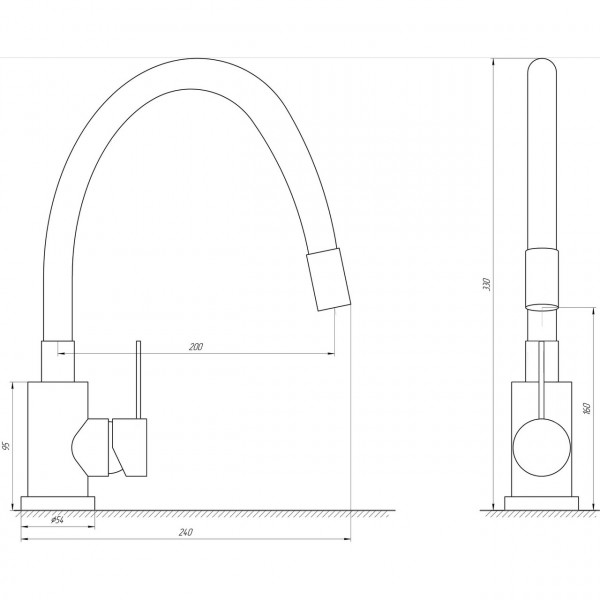 Смеситель для кухни TOPAZ CORSICA TC 8853-03-BG (000031764)