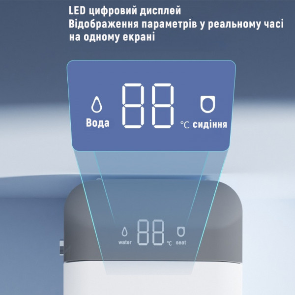 Смарт-унітаз Homony H867C (Top version) P-trap 685×390×480 білий,вбудований бак (265310219)