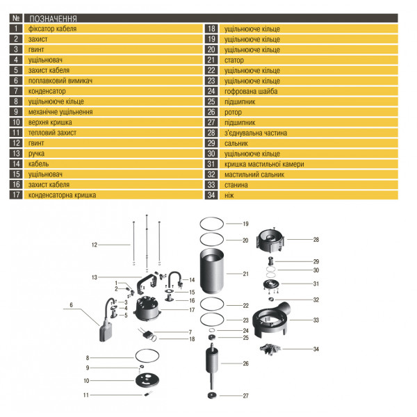 Насос фекальный с режущим механизмом Optima WQ15-15QG 1,5кВт (000005658)
