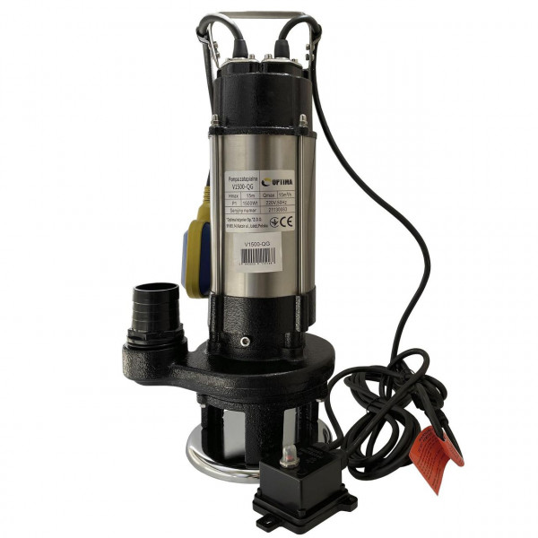 Насос фекальний з ріжучим механізмом Optima V1500-QG 1,5кВт (000011516)