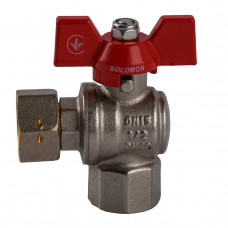 Кран кульовий кутовий з накидною гайкою SOLOMON 1/2″ ВВ PN40 (V3002-S) (000031949)