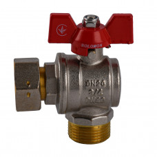 Кран кульовий кутовий з накидною гайкою SOLOMON 3/4″ ЗВ PN40 (V4003-S) (000031952)