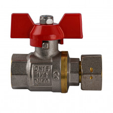 Кран кульовий прямий з накидною гайкою SOLOMON 1/2″ ВВ PN40 (V6002-S) (000031955)