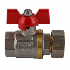 Кран кульовий прямий з накидною гайкою SOLOMON 3/4″ ВВ PN40 (V6003-S) (000031956)