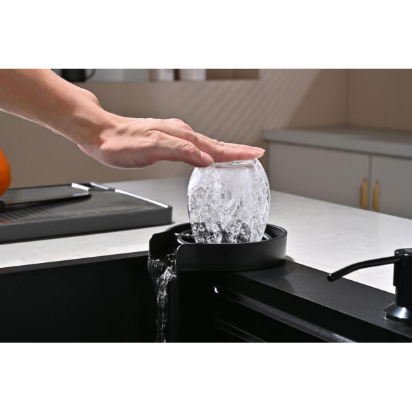 Кухонна мийка водоспад Willda чорна / Nano Black 68x46x22 см (522080823)