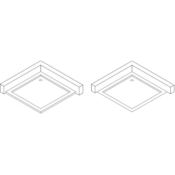 Душовий піддон квадратний BOBR SS90I BRAVO (2уп.) (000028411)