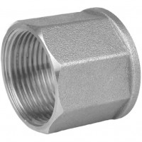 Муфта никелированная 1 1/2″ВР х 1 1/2″ВР штампованная восьмигранная А0355А(нк) VA (000027690)