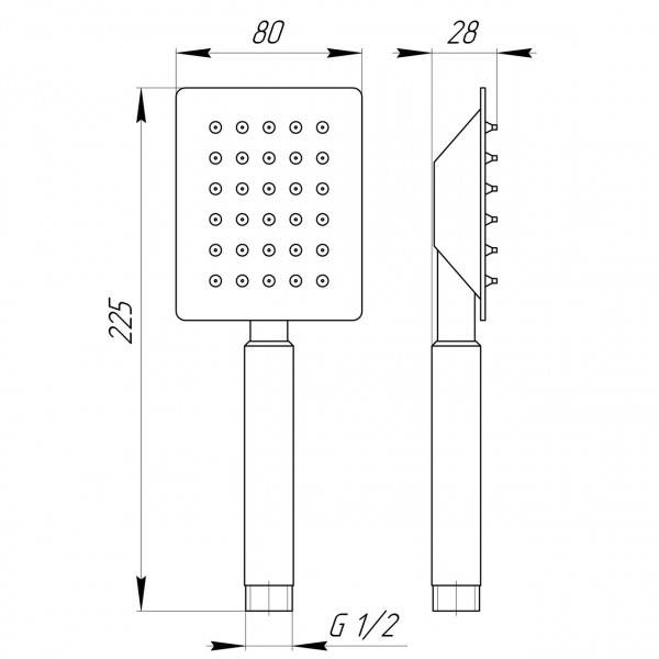 Душевая лейка Globus Lux SUS-001Q-BB (000024949)