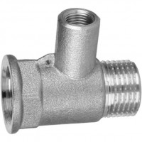 Тройник для датчика температуры никелированный 1/2″ВР х М10 х 1/2″НР штампованный усил.А0202А(нк) VA (000027737)