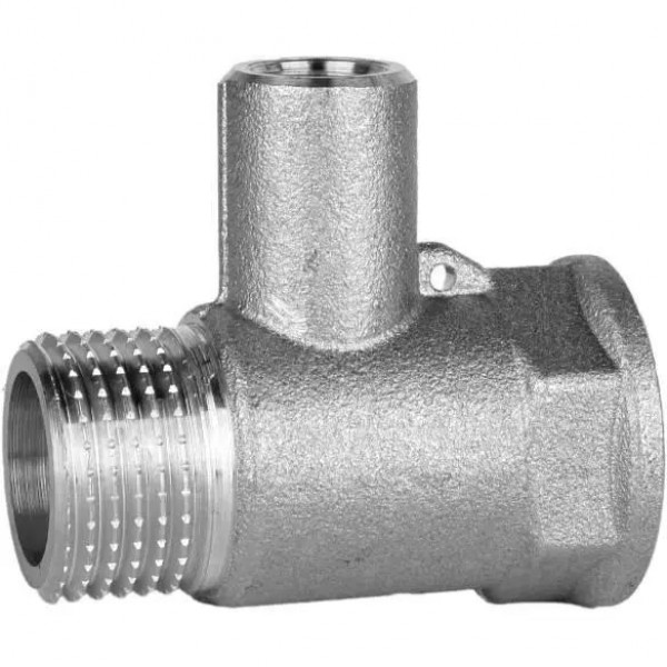 Тройник для датчика температуры никелированный 1/2″ВР х М10 х 1/2″НР штампованный усил.А0202А(нк) VA (000027737)