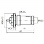 Клапан OUTER під термоголовку М30x1,5 панельного радіатора PROFESSIONAL NV-QP 5200 1/2″ЗР (на трубу) (000011407)