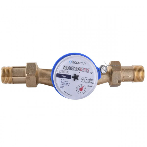 Лічильник холодної води ECOSTAR DN20 3/4″ L130 E-C 4,0 (000023945)