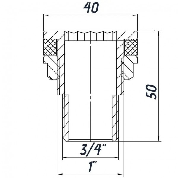 Врізання в бак 3/4″З нікельоване посилене NO304R OPTIMUM (000030744)