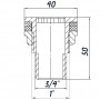 Врізання в бак 3/4″З нікельоване посилене NO304R OPTIMUM (000030744)