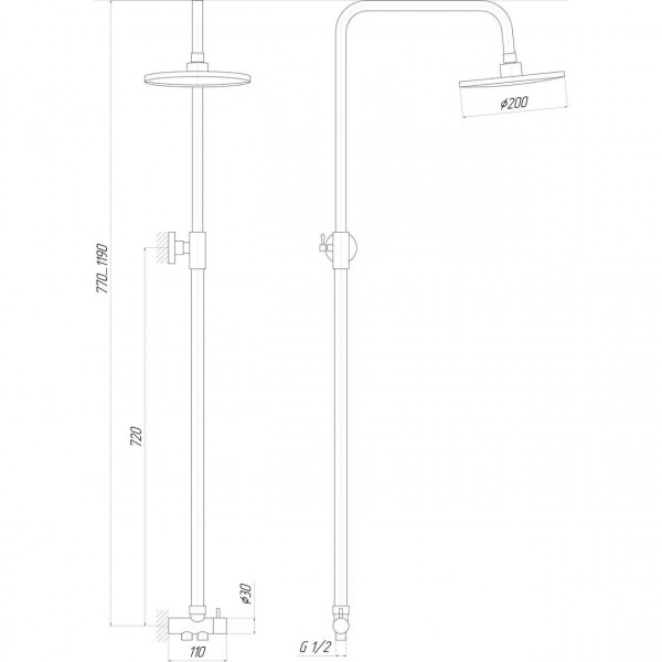 Душова колона Globus Lux LAZER GL-BAR-0101 (000012440)