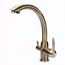 Смеситель для кухни под осмос Globus Lux LAZER GLLR-0777-9-BRONZE (000014962)