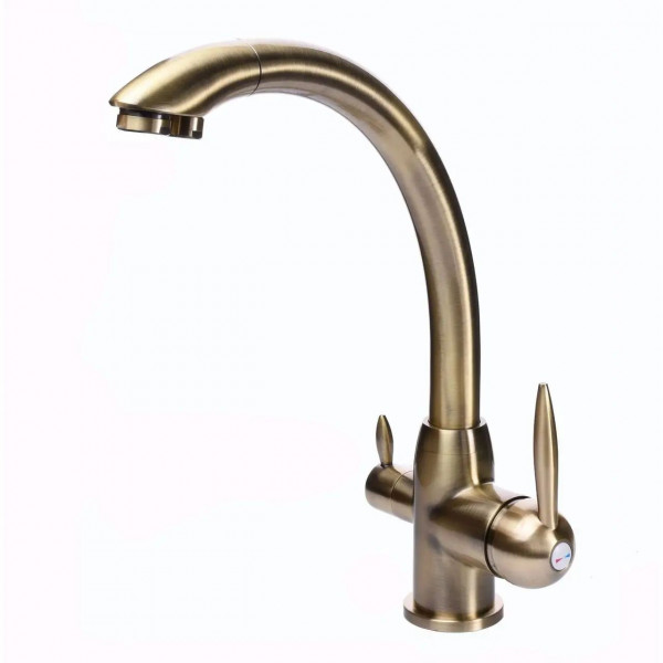Смеситель для кухни под осмос Globus Lux LAZER GLLR-0777-9-BRONZE (000014962)