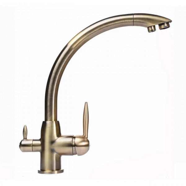 Смеситель для кухни под осмос Globus Lux LAZER GLLR-0777-9-BRONZE (000014962)