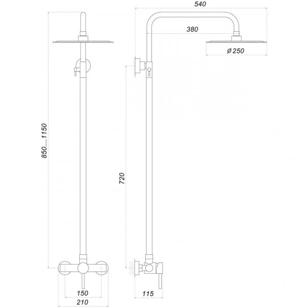 Душевая система Globus Lux ALPEN S-SH-105 (000017550)