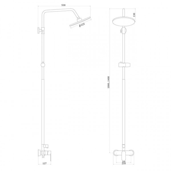 Душевая система Globus Lux ONTARIO GLO-0005 (000018465)