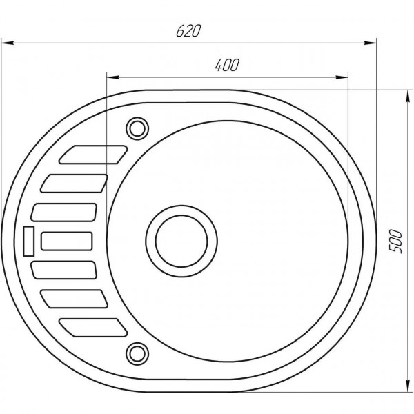 Гранітна мийка Globus Lux ARNO піщаний 620х500мм-А0004 (000020964)