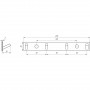 Планка с крючками TOPAZ TKB 9385-4 (000021244)