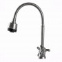 Смеситель для кухни DOMINO DK-H1-2N-103MA Chrom хрест кераміка,с гофровиливом (000017654)