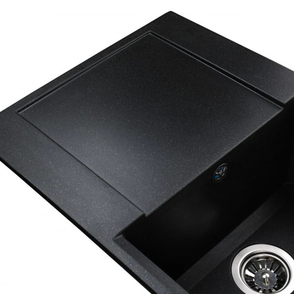 Гранітна мийка Globus Lux KOMO чорний металiк 790х500мм-А0001 (000021042)