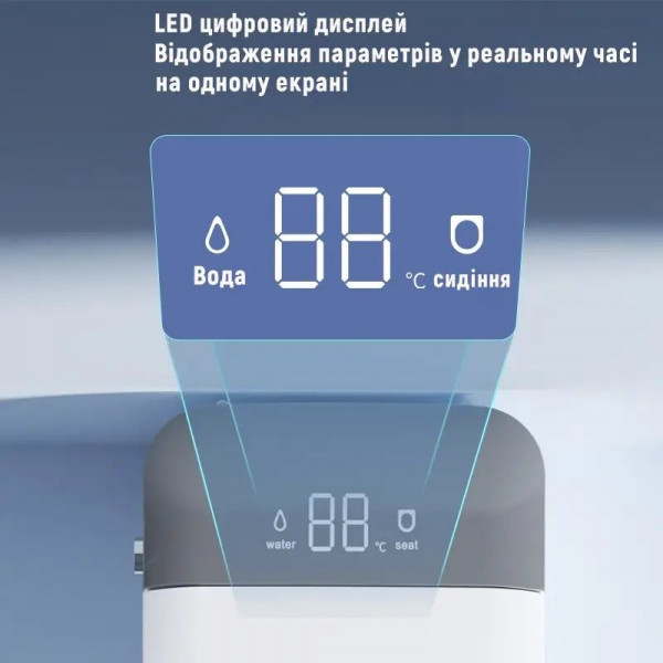Смарт-унітаз Homony H867C (Top version) P-trap 685×390×480 білий,вбудований бак (265310219)