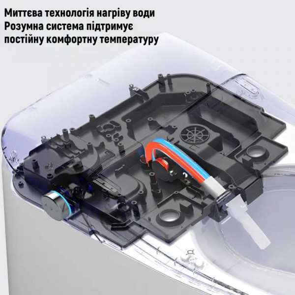 Смарт-унітаз Homony H867C (Top version) P-trap 685×390×480 білий,вбудований бак (265310219)