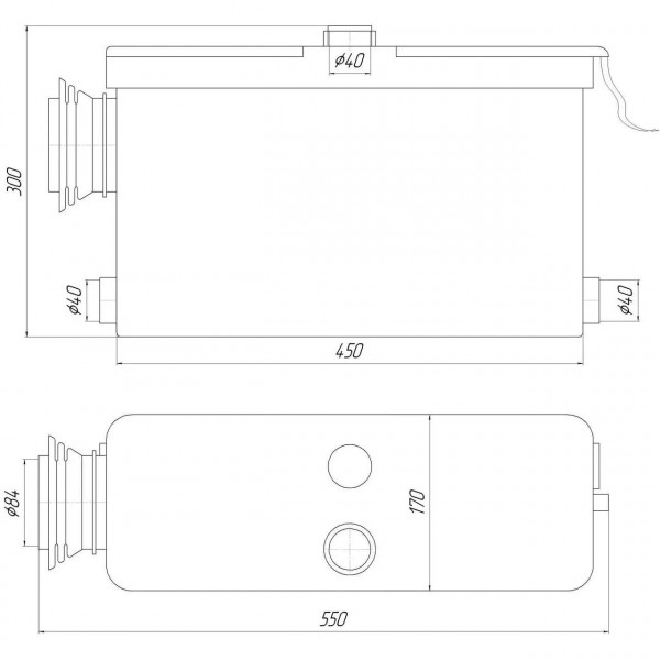 Канализационная установка VOLKS pumpe WC500-2 (000018981)