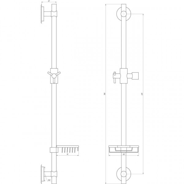 Душевая стойка Globus Lux BT-1107C, в блістері (000019349)