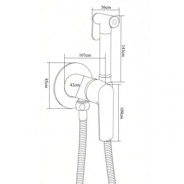 Змішувач гігієнічний Globus Lux Laguna GLA-0-106MIX (000032044)