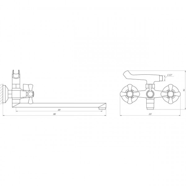 Смеситель для ванны DOMINO DBF-227-35F-CRUIZE (000013048)