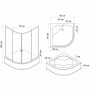 Душова кабіна півкругла WARTA H90FS (H90) BRAVO (2уп.) (000015223)