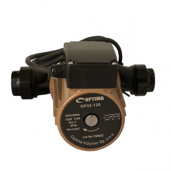 Насос циркуляционный Optima OP32-120 220мм + гайки, + кабель с вилкой! (000016680)