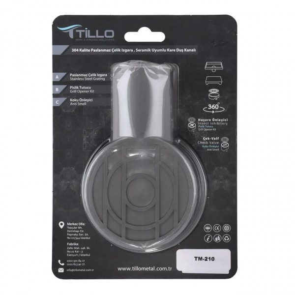 Трап душовий TILLO TM210 10х10см (000027387)
