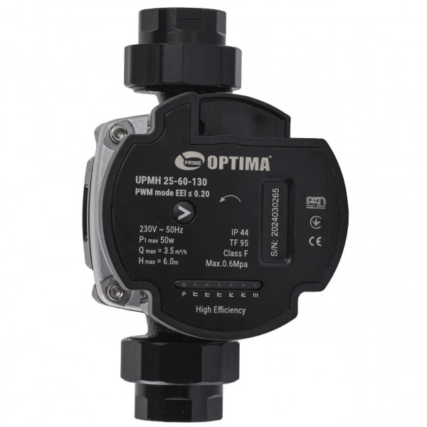 Насос циркуляційний енергоощадний Optima PRIME UPMH 25-60AUTO 130мм + гайки (000027869)