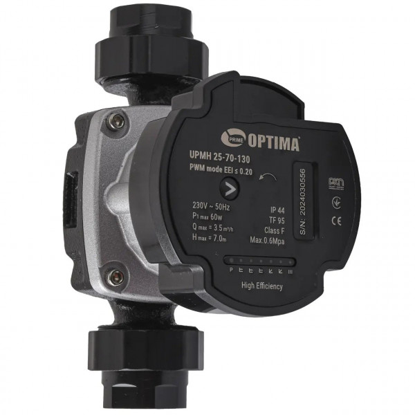 Насос циркуляційний енергоощадний Optima PRIME UPMH 25-70AUTO 130мм + гайки (000027871)