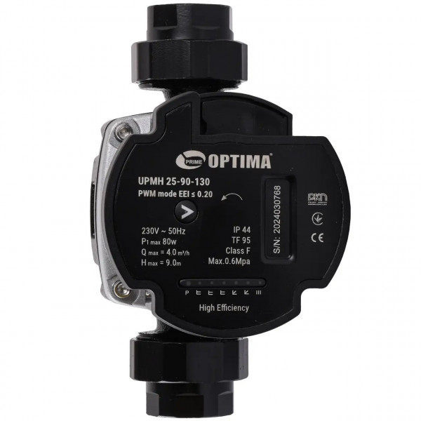 Насос циркуляційний енергоощадний Optima PRIME UPMH 25-90AUTO 130мм + гайки (000027872)