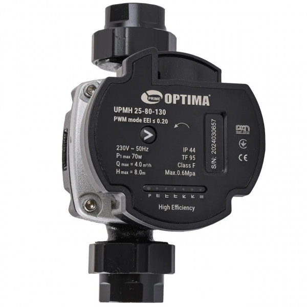 Насос циркуляційний енергоощадний Optima PRIME UPMH 25-80AUTO 130мм + гайки (000027878)