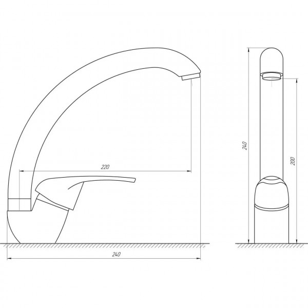 Смеситель для кухни Globus Lux Solly GLSO-0103S-WH без шлангов (000032038)