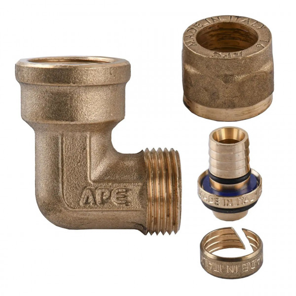 Уголок с внутренней резьбой APE ITALY 752 L 1/2″х16 (000000865)