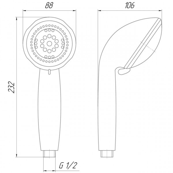 Душевая лейка Topaz NF-2288-00-LOTUS (000025266)