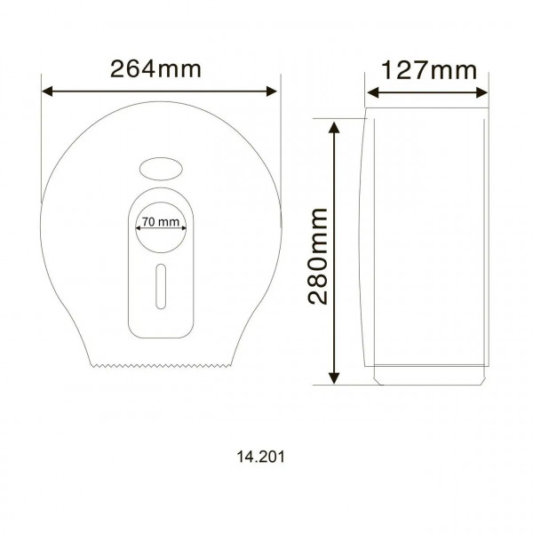 Диспенсер для туалетного паперу HOTEC ABS (20513) (000020513)