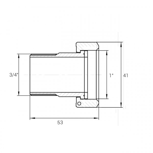 Комплект штуцеров 1″Вх3/4″Н латунный LR543L OPTIMUM (000023892)
