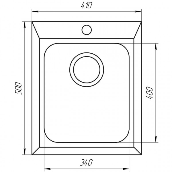 Гранітна мийка Globus Lux LAMA піщаний 410х500мм-А0004 (000002998)