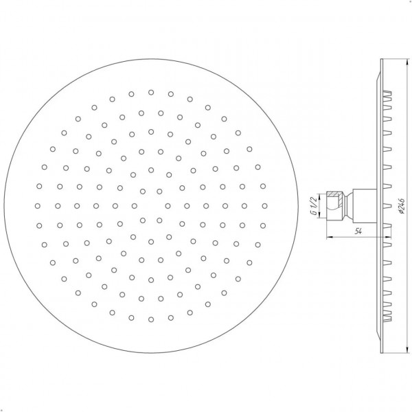 Душевая лейка Globus Lux ST-0250-R-BB (000021204)