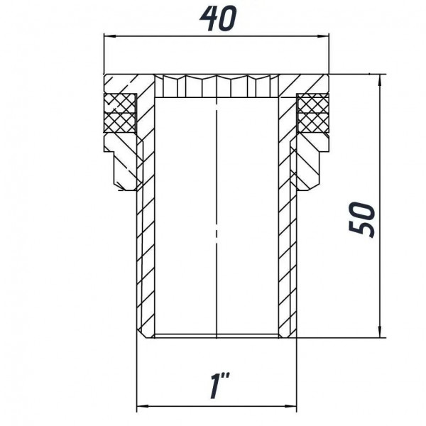 Врезка в бак 1″Н латунная LO552S OPTIMUM (000030923)