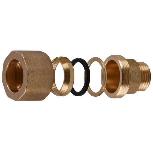 З'єднання зажимне пряме для труби Ø22мм 1/2″З латунне LS332S OPTIMUM (000031015)